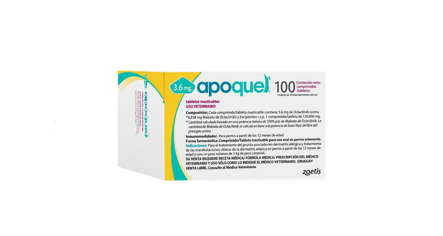 Apoquel Masticable 3.6 mg 100 tabletas ( Oclacitinib )