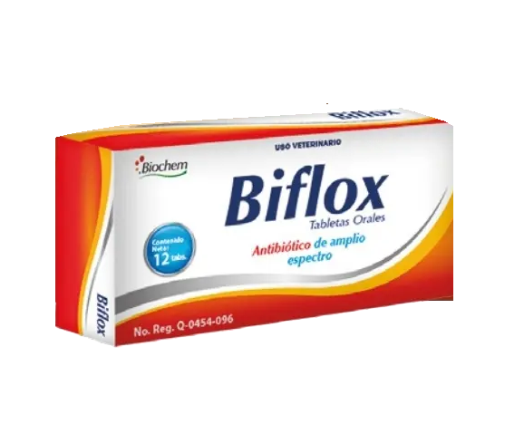 Biflox 12 Tabletas Masticables ( Marbofloxacina 10 mg )