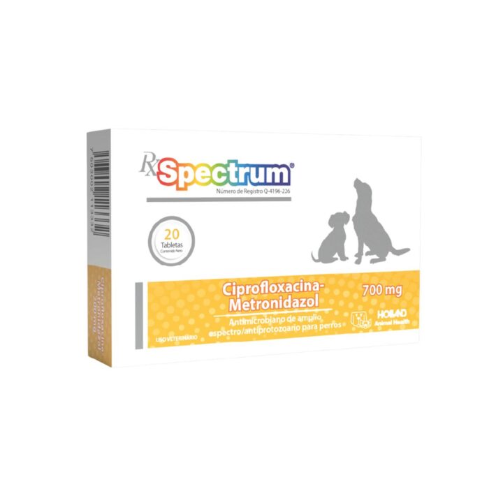 Spectrum Ciprofloxacina Metronidazol 700 mg 20 tabletas