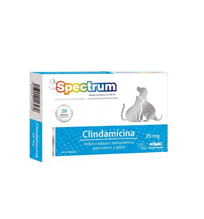 Spectrum® Clindamicina 25 mg 20 Tabletas