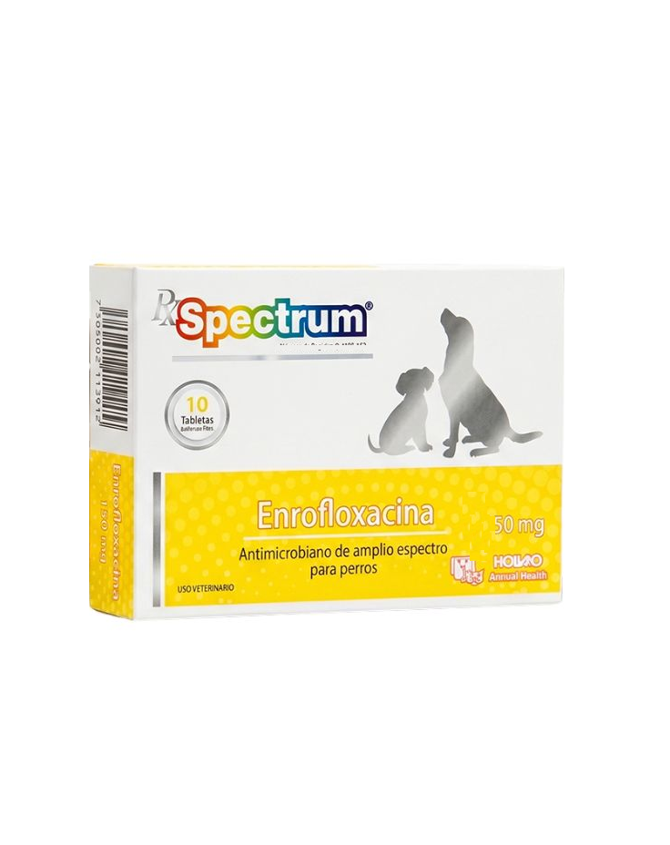 Spectrum® Enrofloxacina 50 mg 10 Tabletas