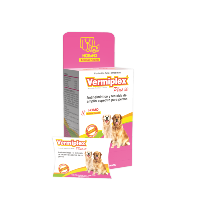 Vermiplex Plus 30 kg Exhibidor con 24 Tabletas