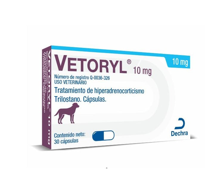 Vetoryl Capsulas 10 mg ( Trilostano) 30 Cápsulas
