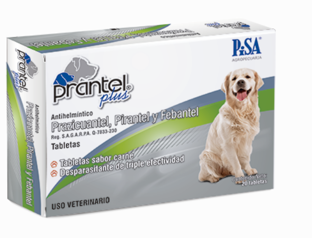 Prantel Plus 20 Tabletas (10 kg) Desparasitante