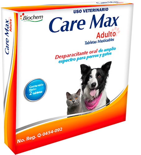Care Max Adulto 2 Tabletas Masticables Sin Ivermectina