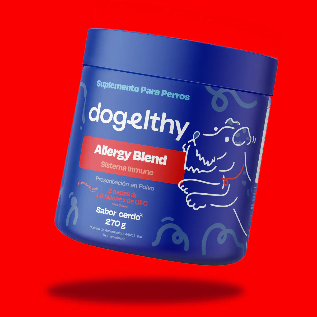 Dogelthy Allergy Blend Sabor Cerdo 270 g (Alergias ) Suplemento para el SIstema Inmune