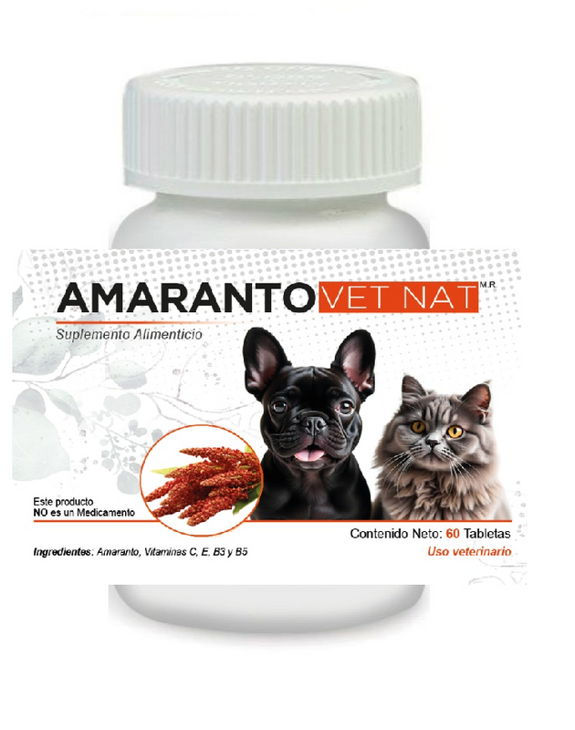 Amaranto VetNat 60 Tabletas (Lactobacilos ) antes Lacto VetNat