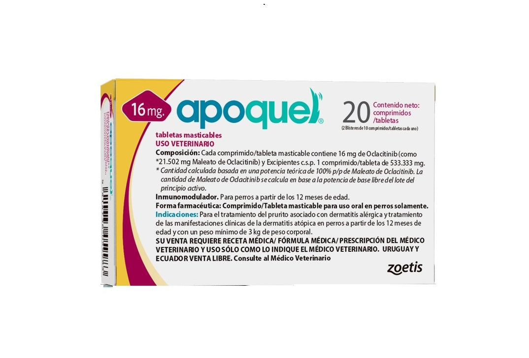 Apoquel Masticable 16 mg 20 tabletas ( Oclacitinib )