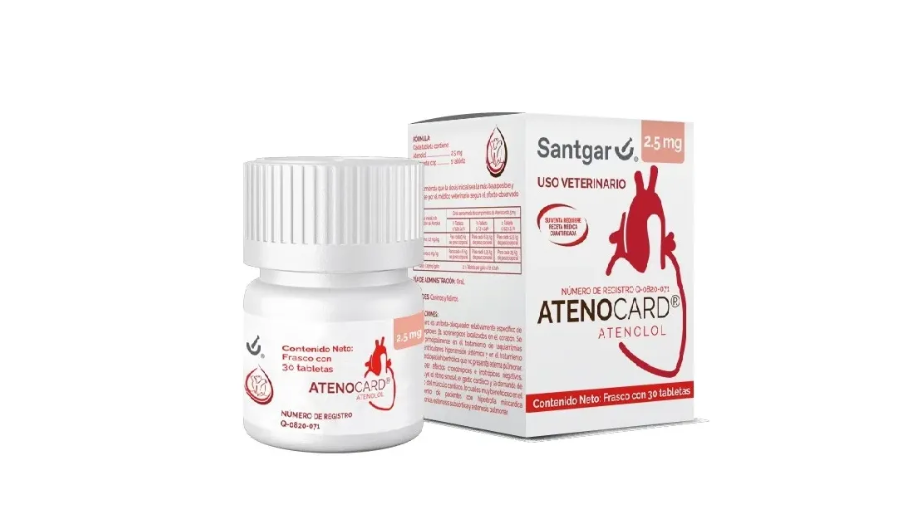 Atenocard 2.5 mg  30 Tabletas (Atenolol ) ESTE PRODUCTO ES CONTROLADO Y SU VENTA REQUIERE DE RECETA MÉDICA CUANTIFICADA EN ORIGINAL