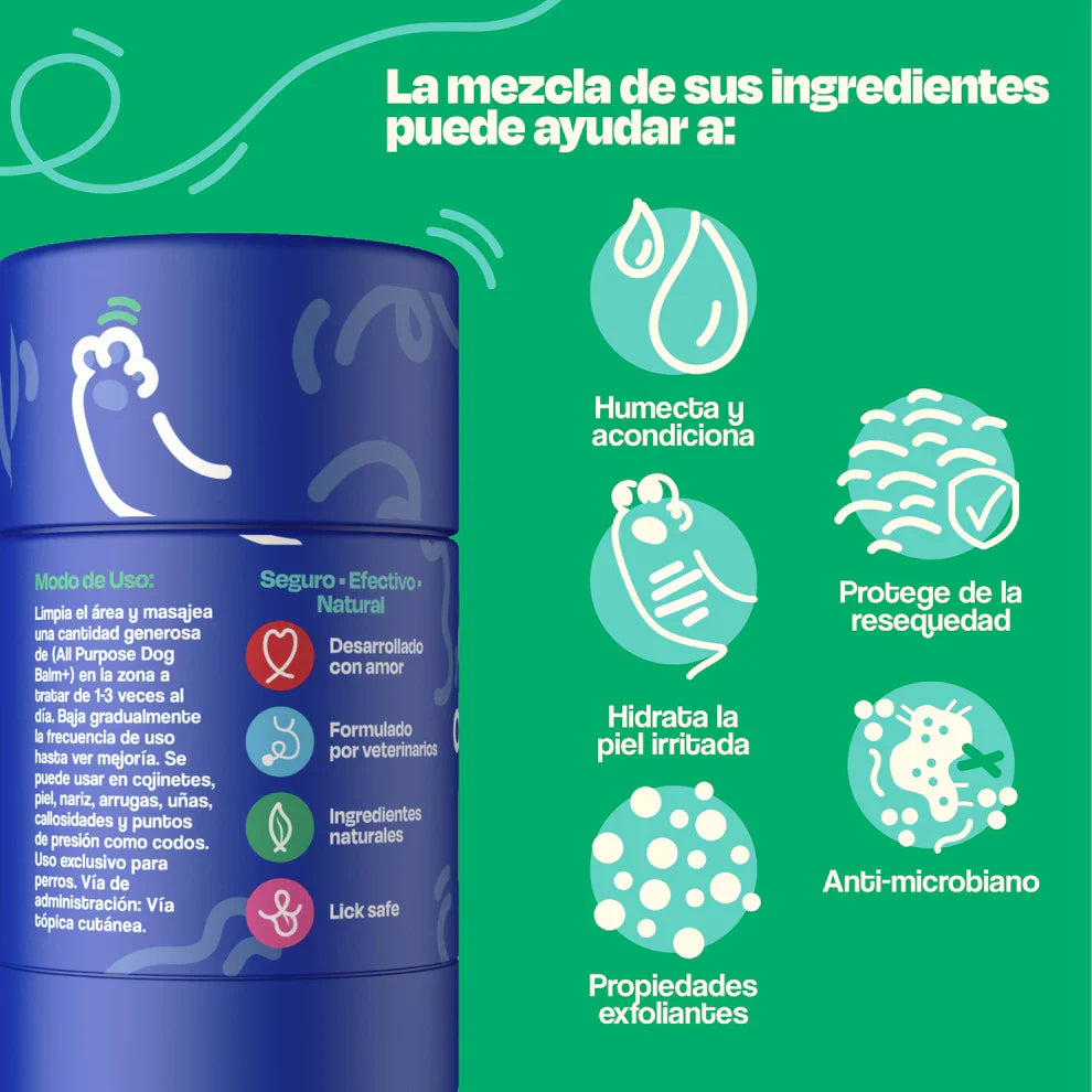 Dogelthy Dog BALM STICK 50 gr ( Bálsamo Hidratante para Piel, Patitas y Nariz Anti Resequedad y Agrietamiento )