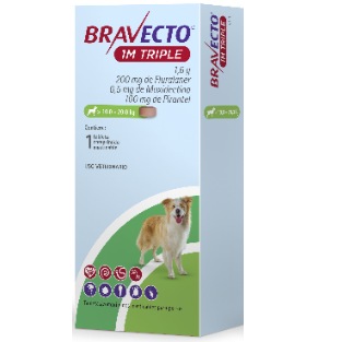 Bravecto 1 M TRIPLE L 200 mg 1 Tableta (10 a 20 kg) Control de parásitos internos y externos