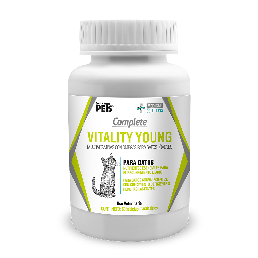 MS Complete Vitality Young para Gatos -  Tabletas Masticables Multivitamínico 60 Tabletas TEMPORALMENTE AGOTADO