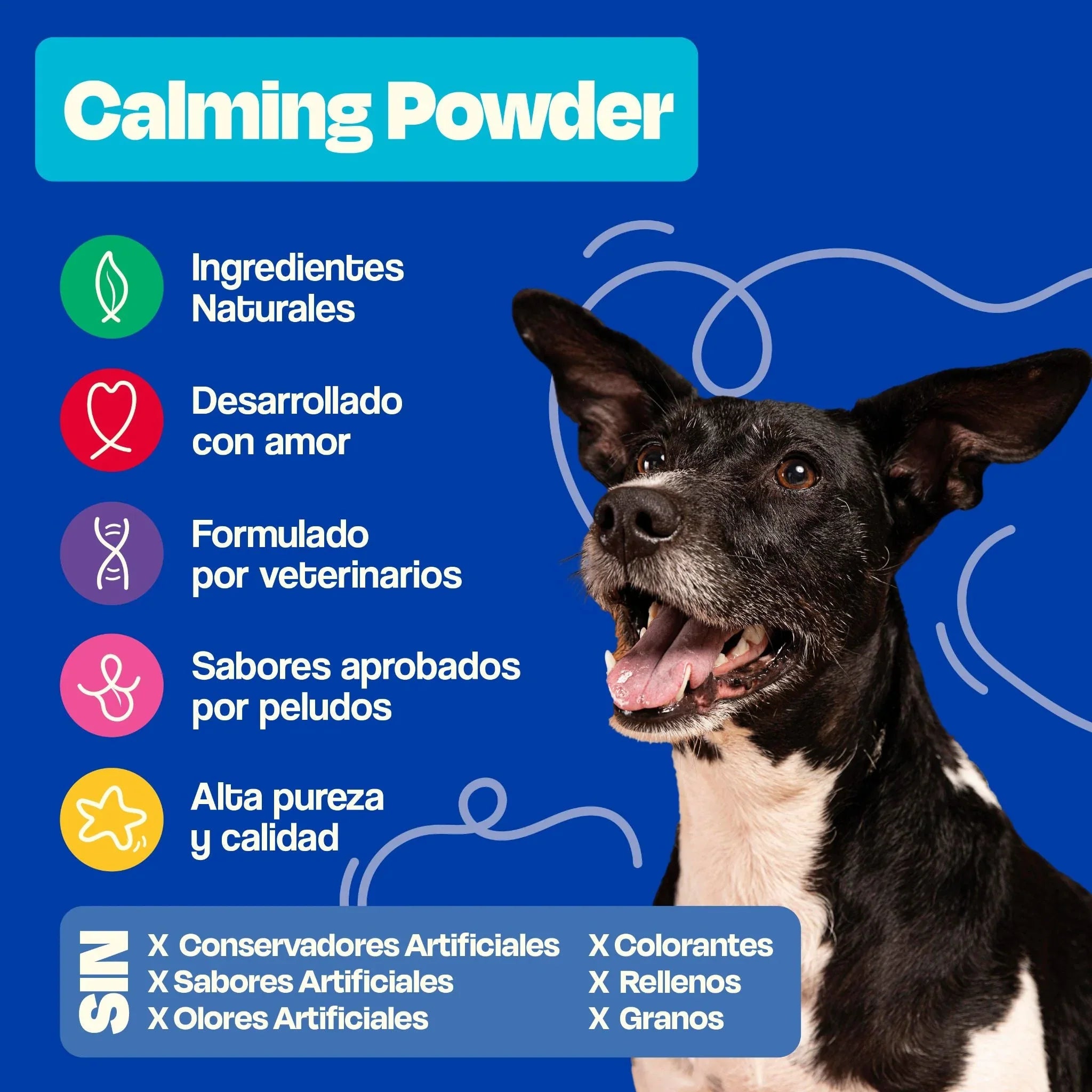 Dogelthy CALMING POWDER 270 gr ( Calmante / Relajante Natural para Hiperactividad o Estrés Sabor a Pescado )