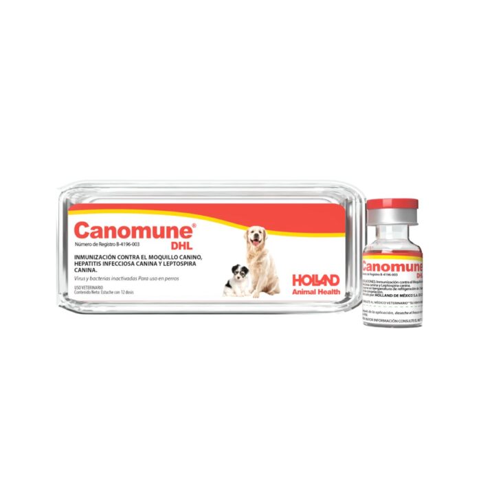 Canomune DHL  ( VACUNA TRIPLE ) 12 DOSIS REQUIERE TRANSPORTARSE EN FRÍO LLAME PARA COTIZAR ENVÍO