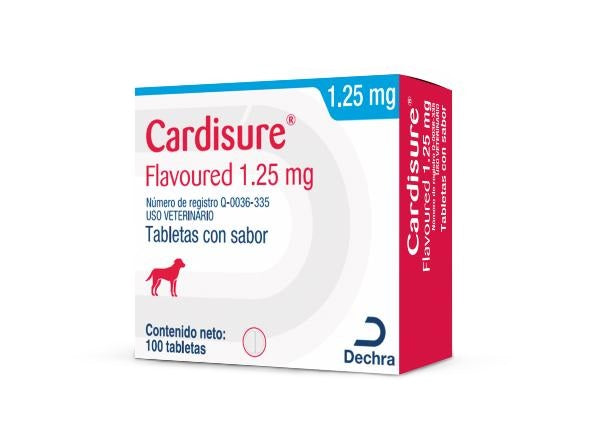 Cardisure 1.25 mg 100 Tabletas ( Pimobendan ) ( Cardiaco )