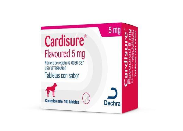 Cardisure 5 mg 100 Tabletas ( Pimobendan ) ( Cardiaco )