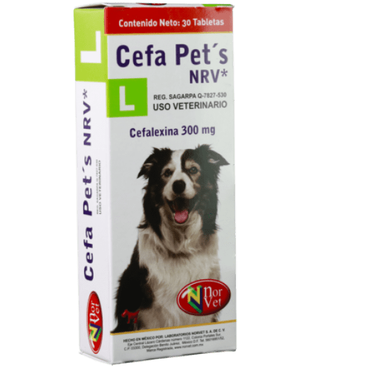 Cefa Pets NRV L 30 Tabletas ( Cefalexina 300 mg )