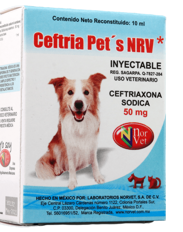 Ceftria Pets NRV 50 mg  10 ml (Ceftriaxona)