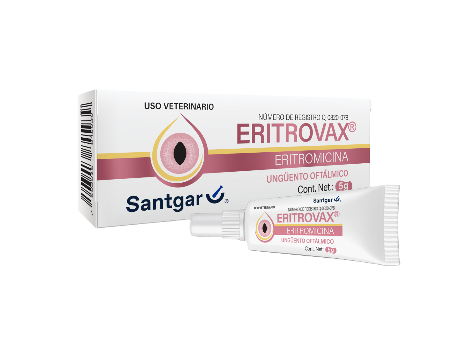 Eritrovax 5 gr  Ungüento Oftálmico ANTES Eritrofteno