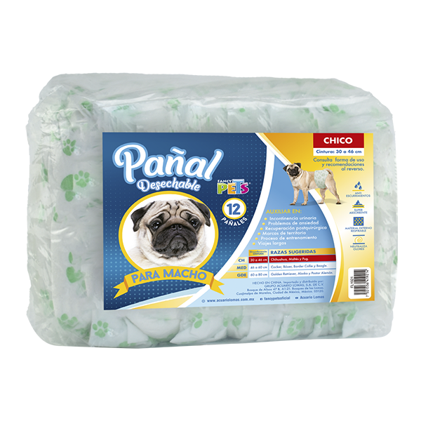 Pañal Especial para perro Macho tamaño Chico ( 30-46 cm )