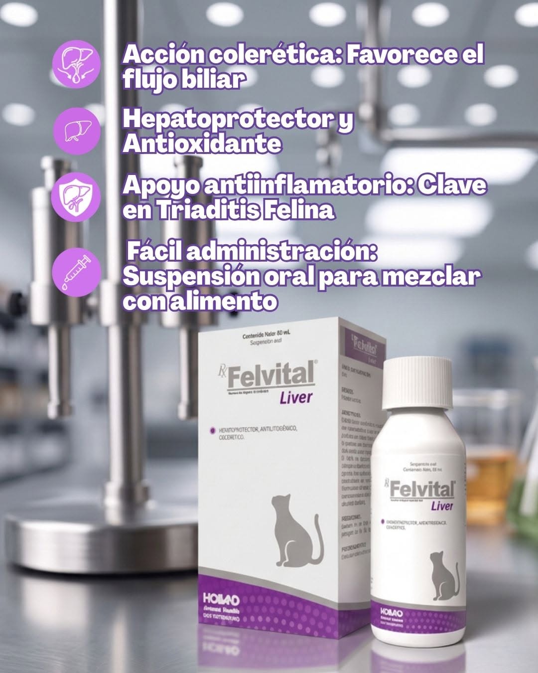 Felvital LIVER 30 mL (Ácido Ursodesoxicólico - Protector Hepático ) PRÓXIMAMENTE