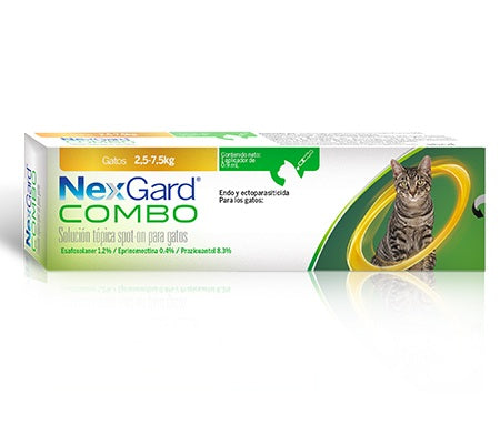 NexGard COMBO Spot-On Gatos 2.5 - 7.5 kg (Interno y externo)
