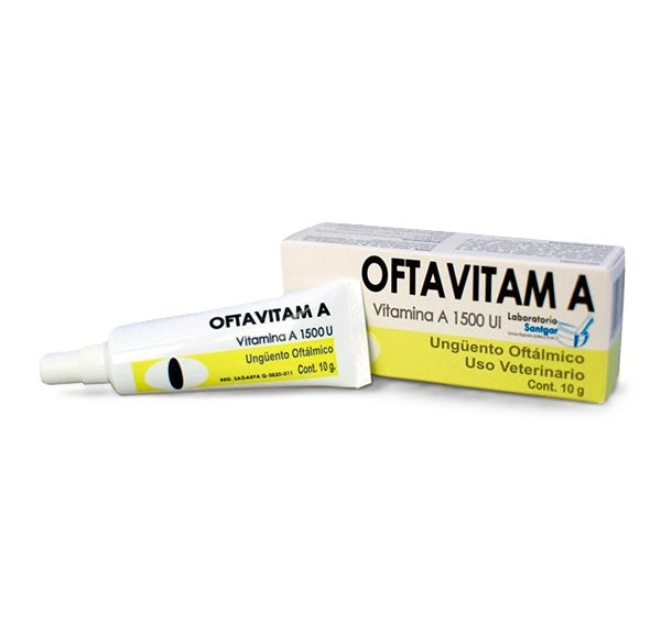 Oftavitam A 10 g Ungüento Oftálmico SANTGAR ( Vitamina A 1500 UI )