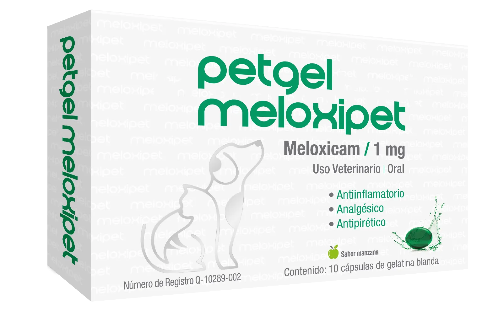 PetGel Meloxipet 10 cápsulas gelatina blanda ( Meloxicam 1 mg )
