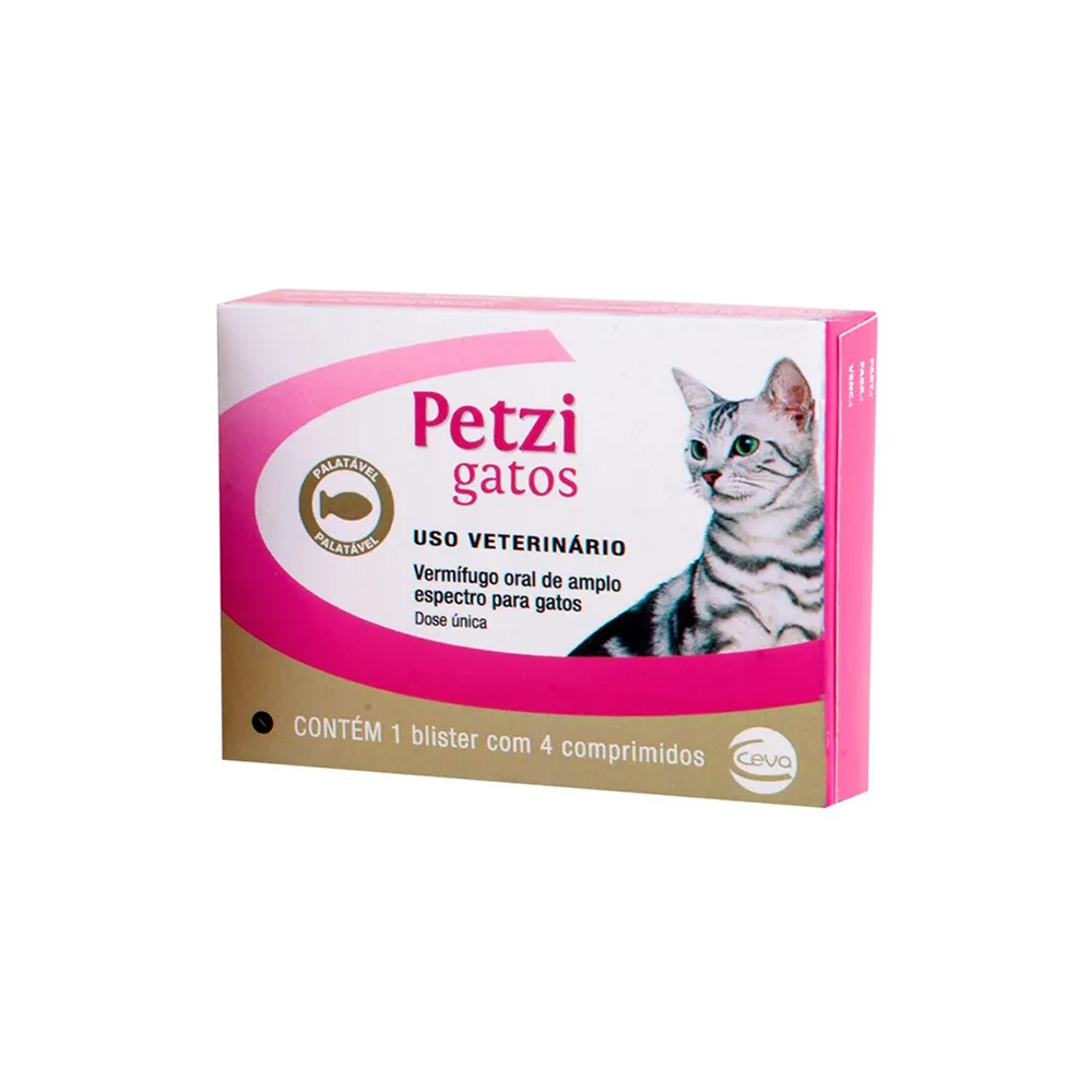 Petzi Gatos 600 mg 4 comprimidos (Desparasitante)