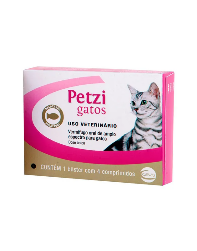 Petzi Gatos 600 mg 4 comprimidos (Desparasitante)