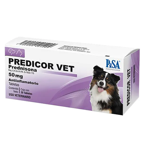 Predicort Vet 50 mg 20 Tabletas (Prednisolona)