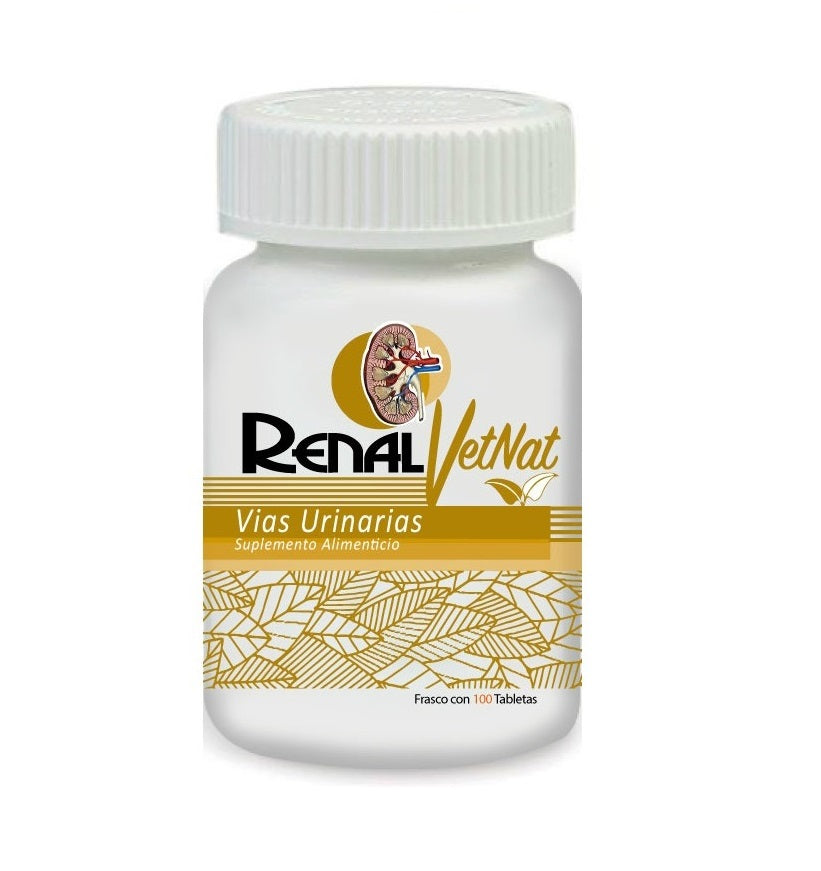 Nef VetNat 100 Tabletas  Vías Urinarias Antes Renal VetNat  (Renalvetnat)