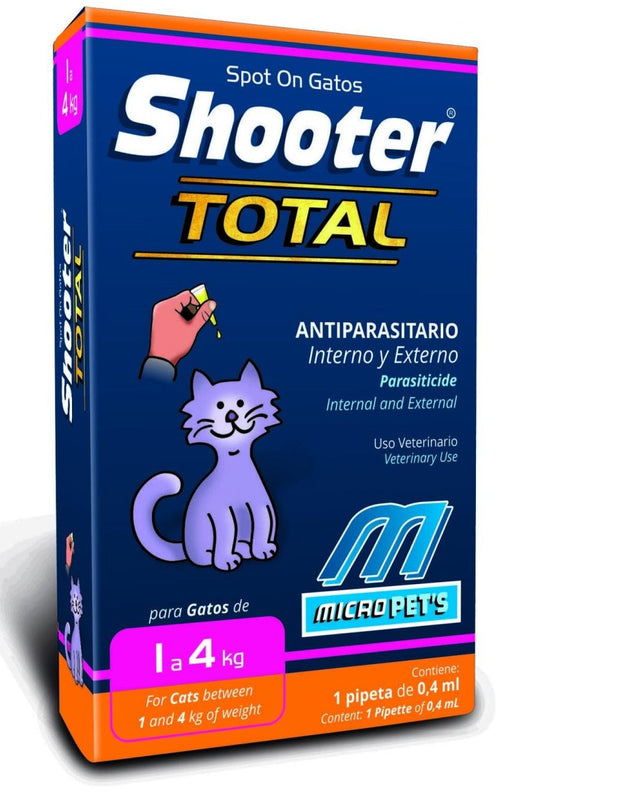 Shooter Total Gatos 1-4 kg ( Pipeta parásitos internos - externos)