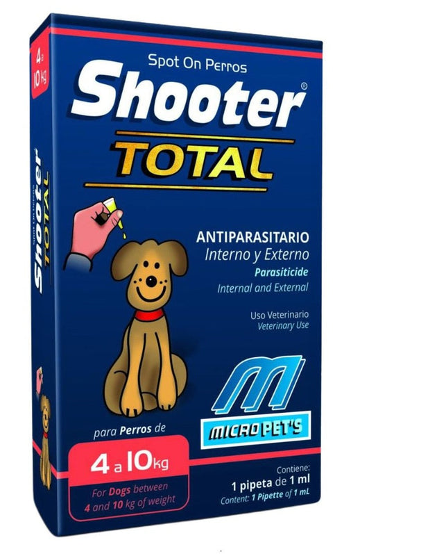 Shooter Total Perros 4-10 kg ( Pipeta parásitos internos - externos)