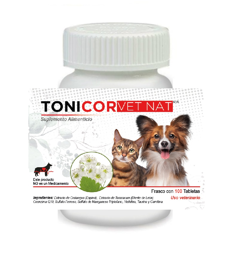 Tonicor VetNat 100 Tabletas ( Estimulante Cardiaco ) Antes Toni Card
