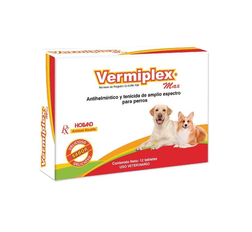 Vermiplex Max 12 Tabletas (Toltrazuril Febendal Prazicuantel) Desparasitante