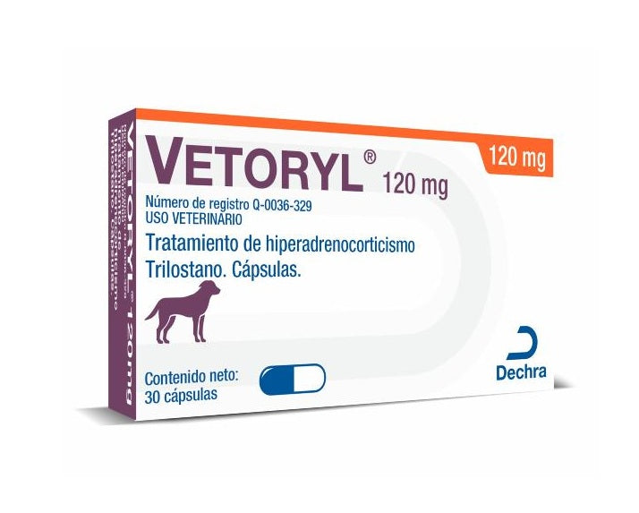 Vetoryl Capsulas 120 mg ( Trilostano) 30 Cápsulas