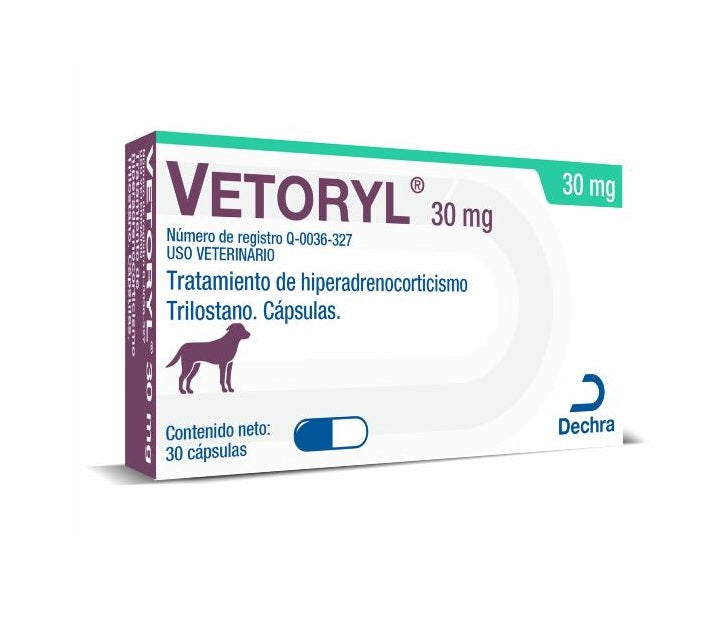 Vetoryl Capsulas 30 mg ( Trilostano) 30 Cápsulas