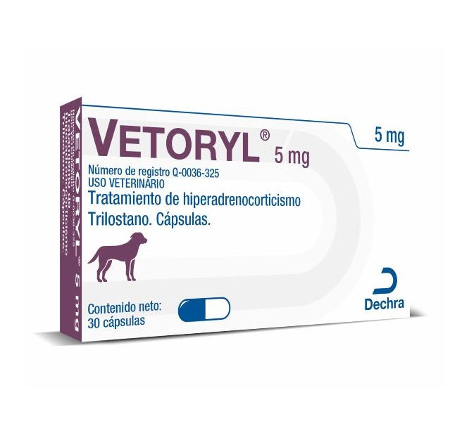 Vetoryl Capsulas 5 mg ( Trilostano) 30 Cápsulas