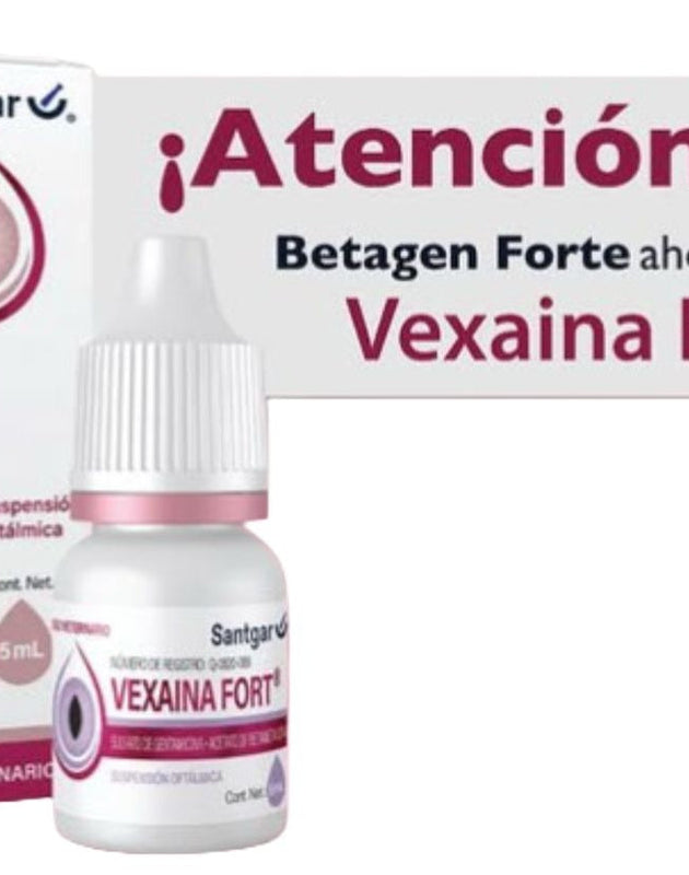 Vexaina Fort 5 mL   Solución Oftálmica ANTES Betagen Forte 5 mL SANTGAR