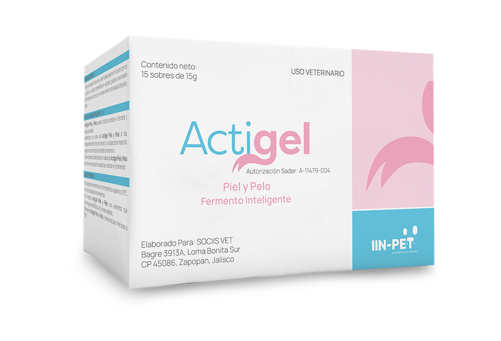 Actigel Piel y Pelo 15 Sobres (Fermentos Inteligentes Prebióticos Probióticos Postibiótos)  REQUIERE TRANSPORTARSE EN FRÍO LLAME PARA COTIZAR ENVÍO