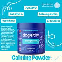 Dogelthy CALMING POWDER 270 gr ( Calmante / Relajante Natural para Hiperactividad o Estrés Sabor a Pescado )