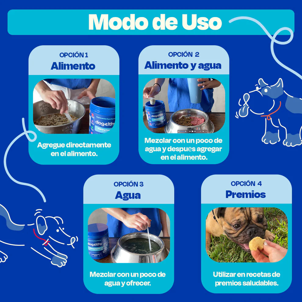 Dogelthy CALMING POWDER 270 gr ( Calmante / Relajante Natural para Hiperactividad o Estrés Sabor a Pescado )