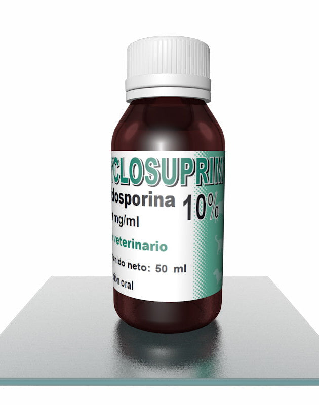 Cyclosuprim 10% Suspensión oral 50 mL ( Tratamiento para Dermatitis Atópica canina) Agotado Temporalmente