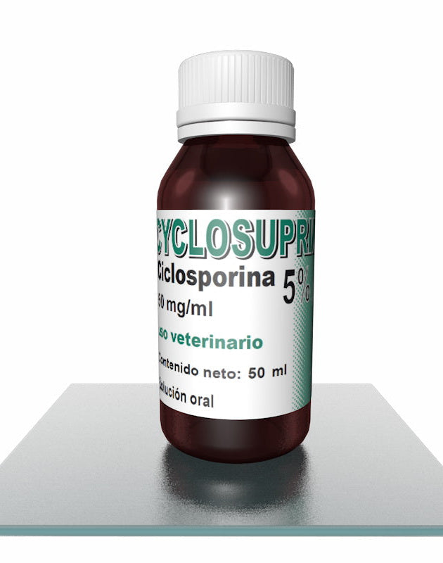 Cyclosuprim 5% Suspensión oral 50 mL ( Tratamiento para Dermatitis Atópica canina) TEMPORALMENTE AGOTADO