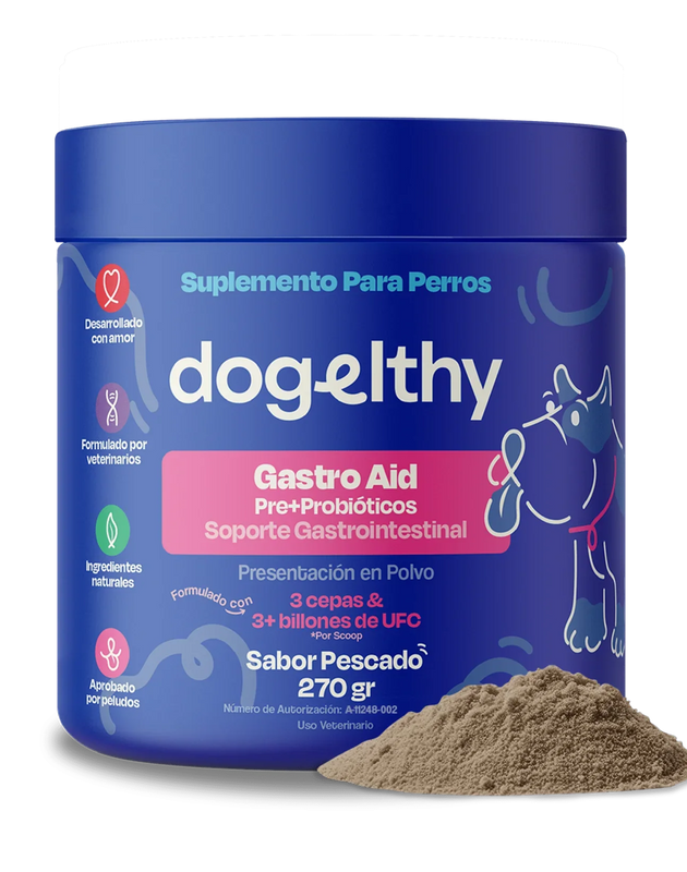 Dogelthy GASTRO AID Sabor Pescado 270 gr ( Prebióticos + Probióticos )