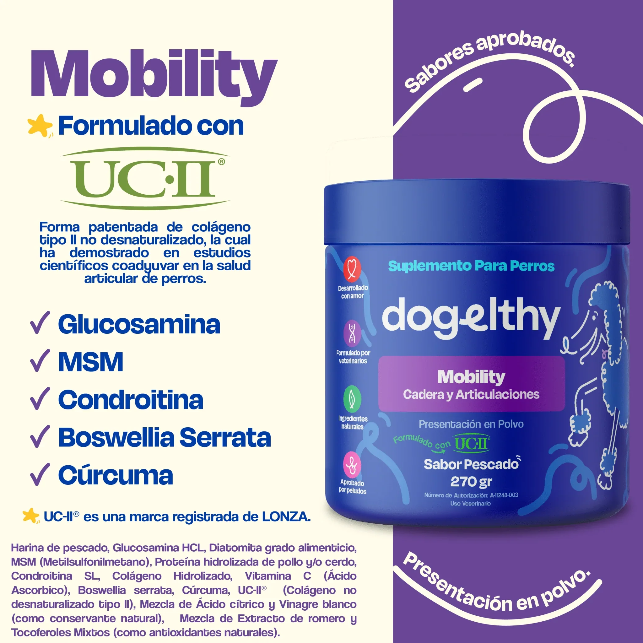 Dogelthy MOBILITY Sabor Pescado 270 gr ( Cadera y Articulaciones )