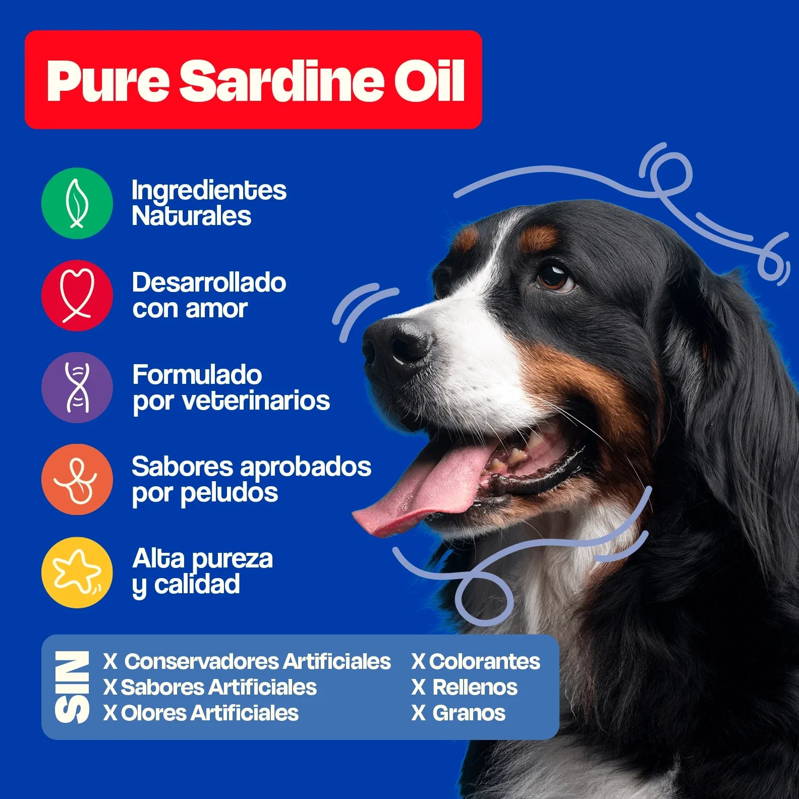 Dogelthy PURE SARDINE OIL 450 mL (Aceite Puro de Sardina Pelaje, Piel y Articulaciones)