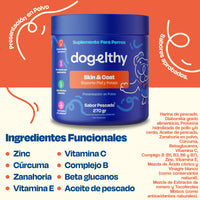 Dogelthy SKIN & COAT Sabor Pescado 270 gr ( Pelaje y Piel )