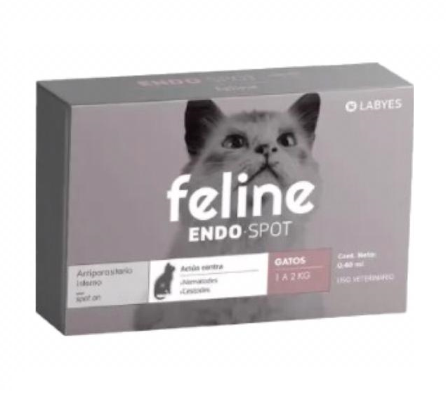 Feline Endospot 1 a 2 kg ( pipeta gatos ) TEMPORALMENTE AGOTADO